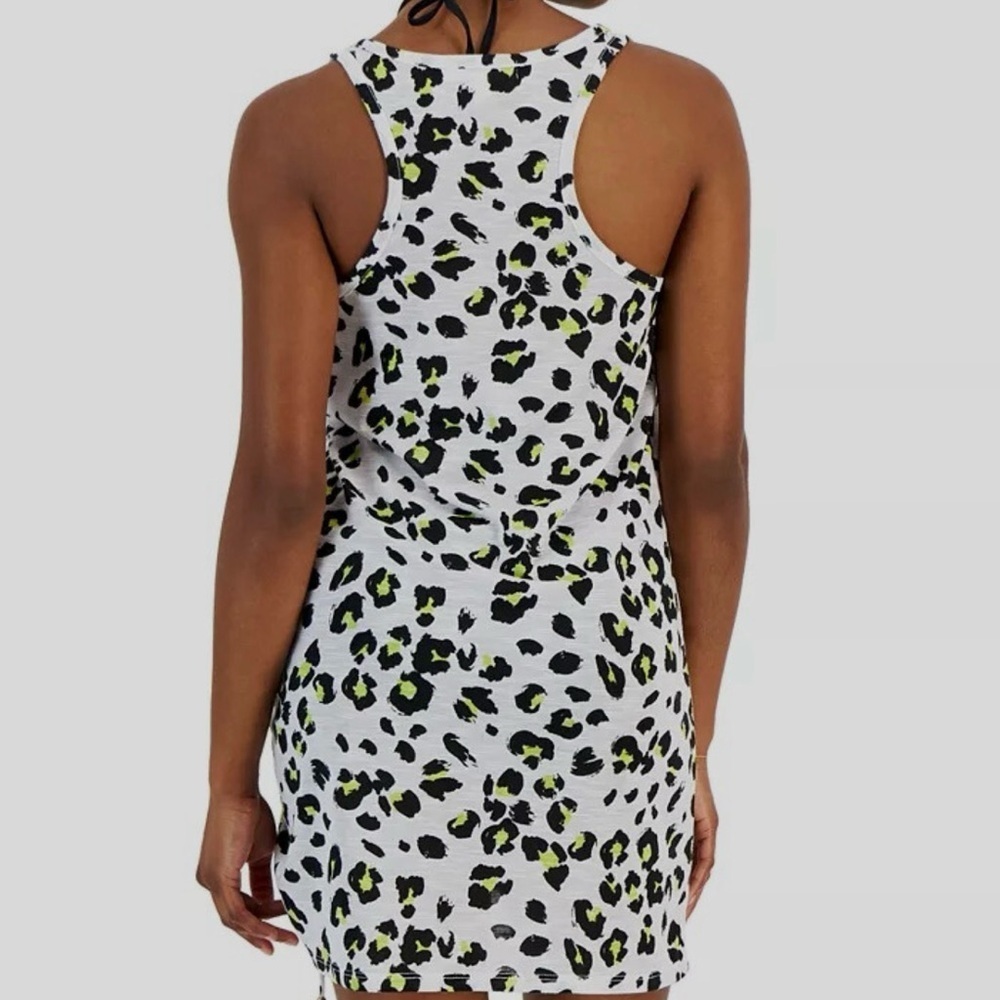 NWT Miken Women's Animal-Print Ruched Racerback Cover-Up size Large - Picture 2 of 2